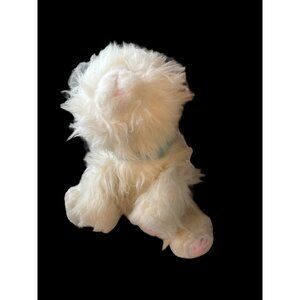 Little Live Pets White Plush Interactive Cat Stuffed Animal With Blue Collar